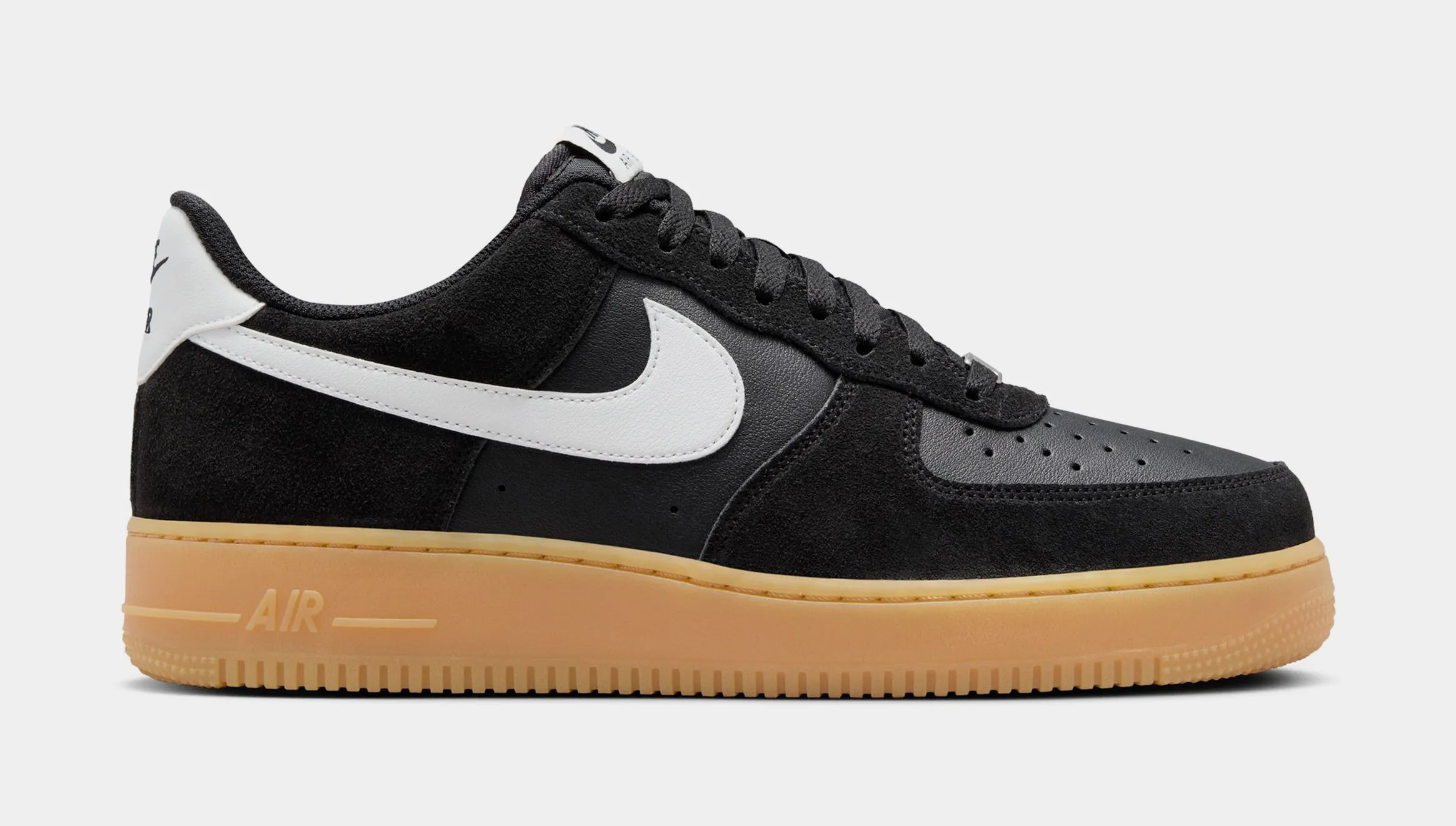 Air Force 1 '07 LV8 Gum Pack Mens Basketball Shoes (Black/Summit White/Gum Light Brown)