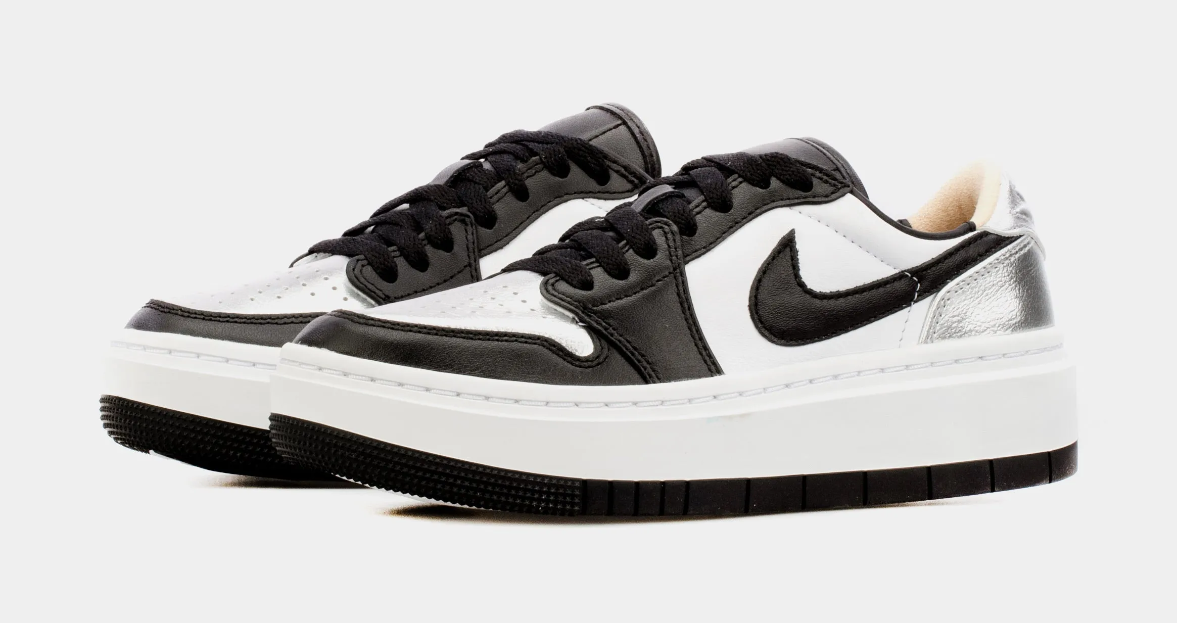 Air Jordan 1 Elevate Low Silver Toe Womens Lifestyle Shoes (Black/Grey) Free Shipping