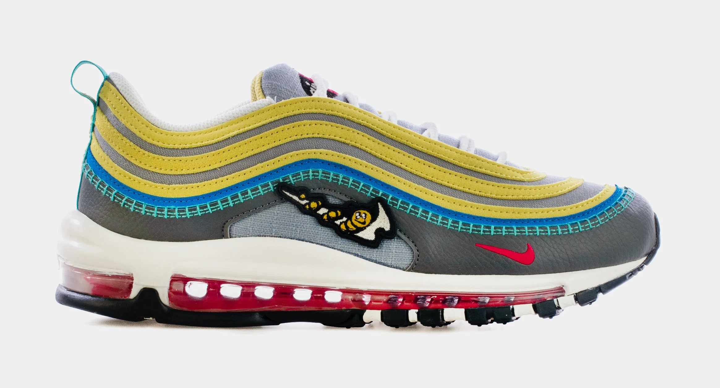 Air Max 97 Air Sprung Mens Lifestyle Shoes (Grey/Yellow/Multi)