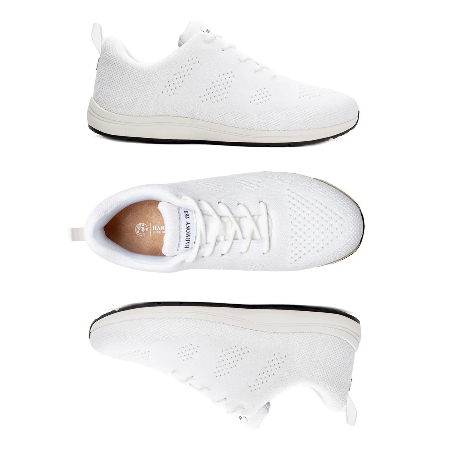 Alex Lace-Up • White Knit