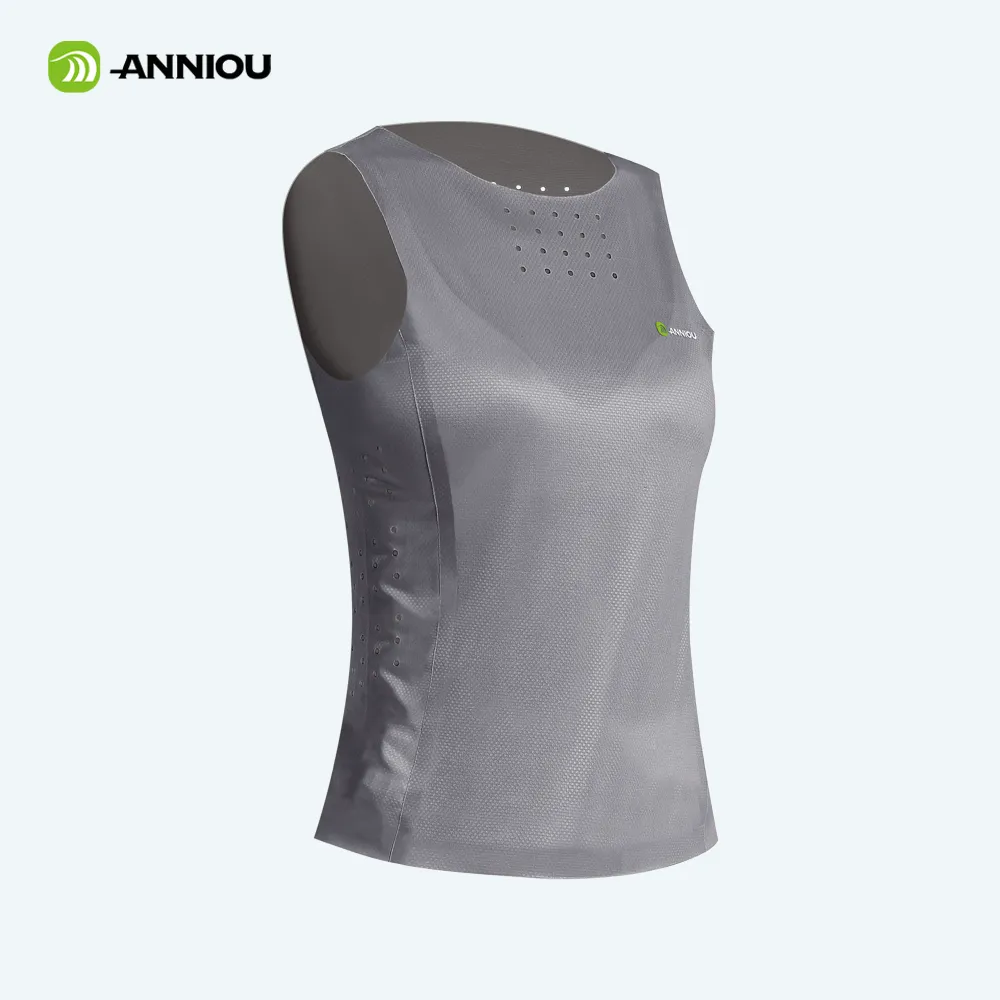 ANNIOU Seamless Yoga Vest Antibacterial Sports Vest for Women Men Breathable Quick Dry Gym Running Fitness Training Tank Top