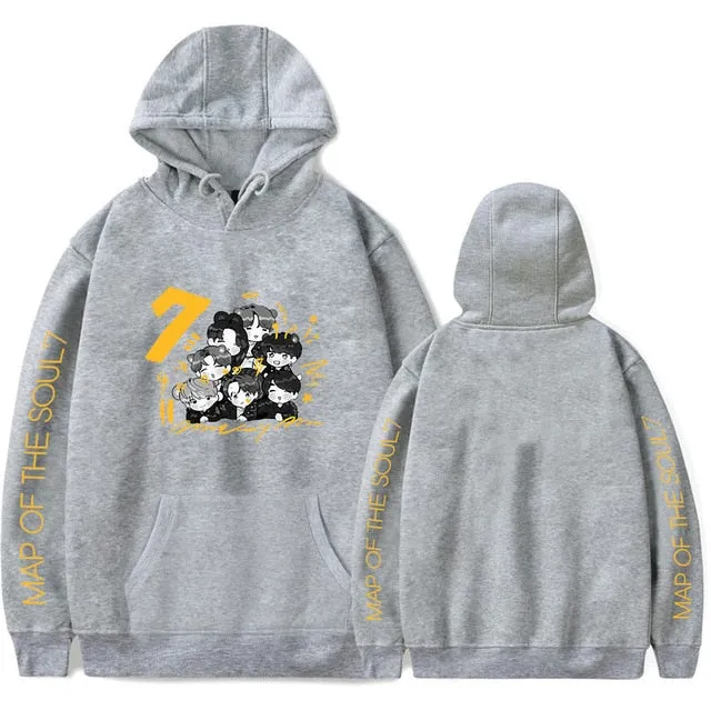 Cartoon BTS Map of the Soul 7 World Tour Hoodies