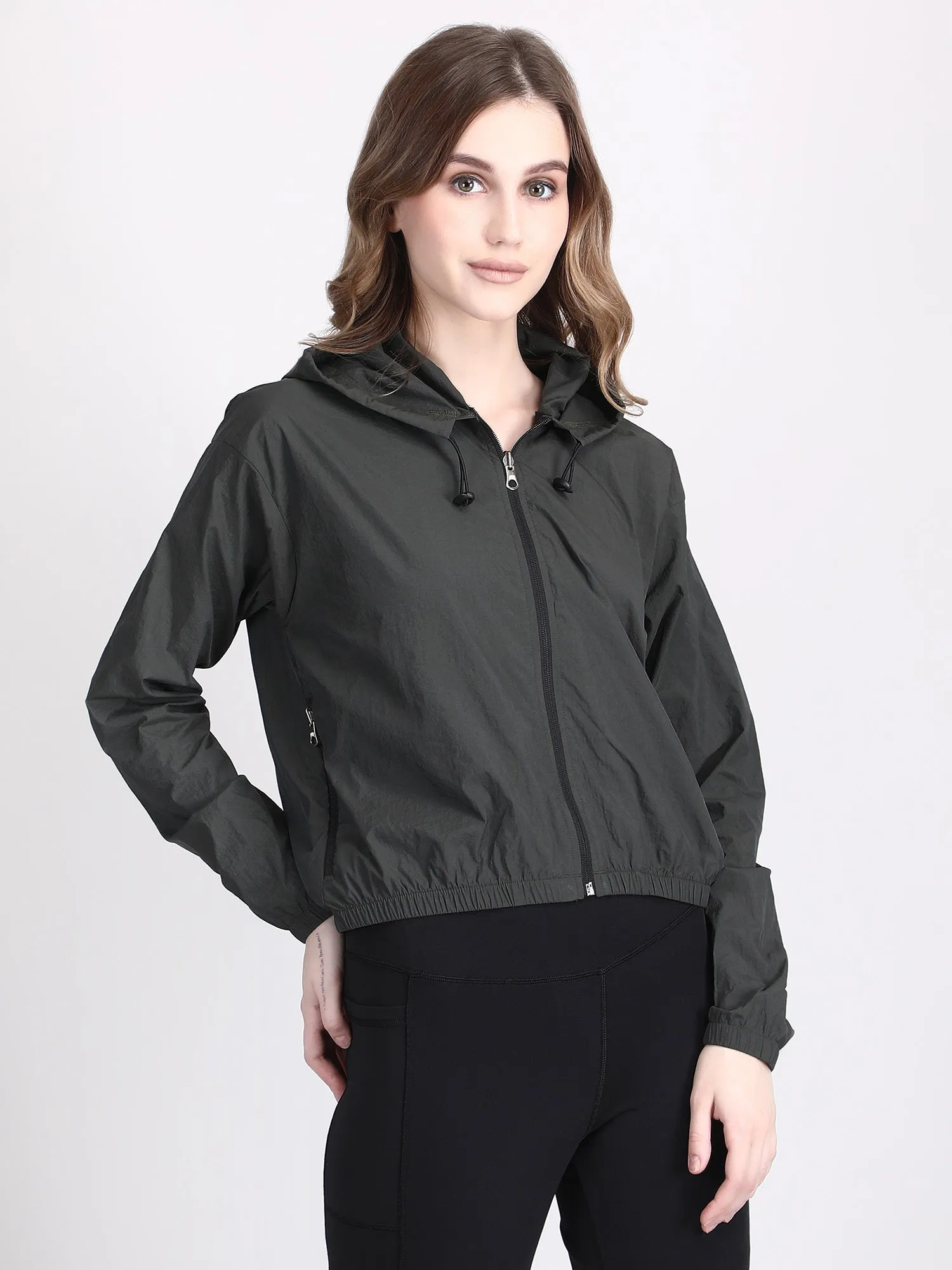 Dry-FIT crop jacket for women - waterproof