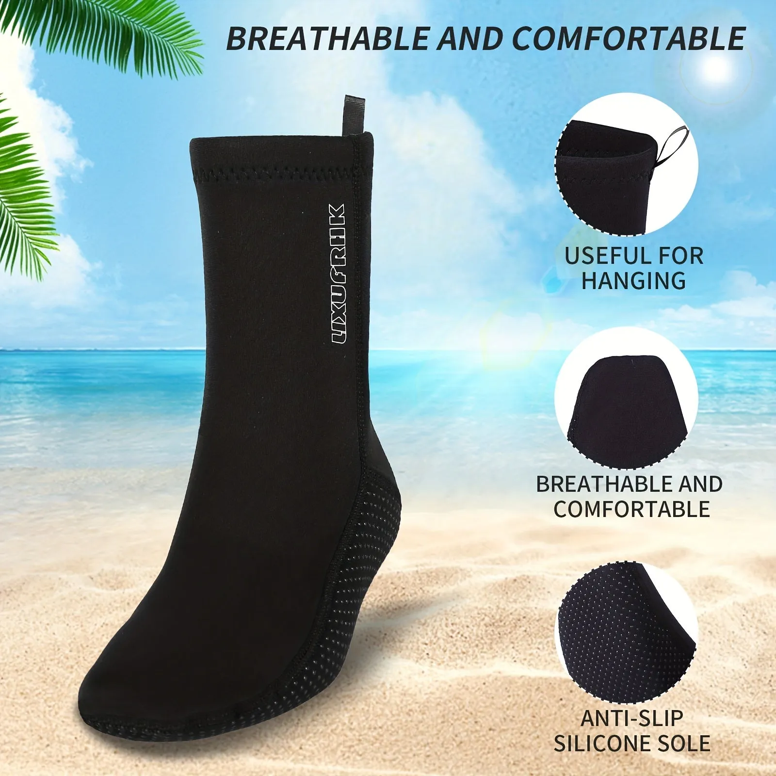 Elastic Neoprene Diving Socks for Water Sports Enthusiasts