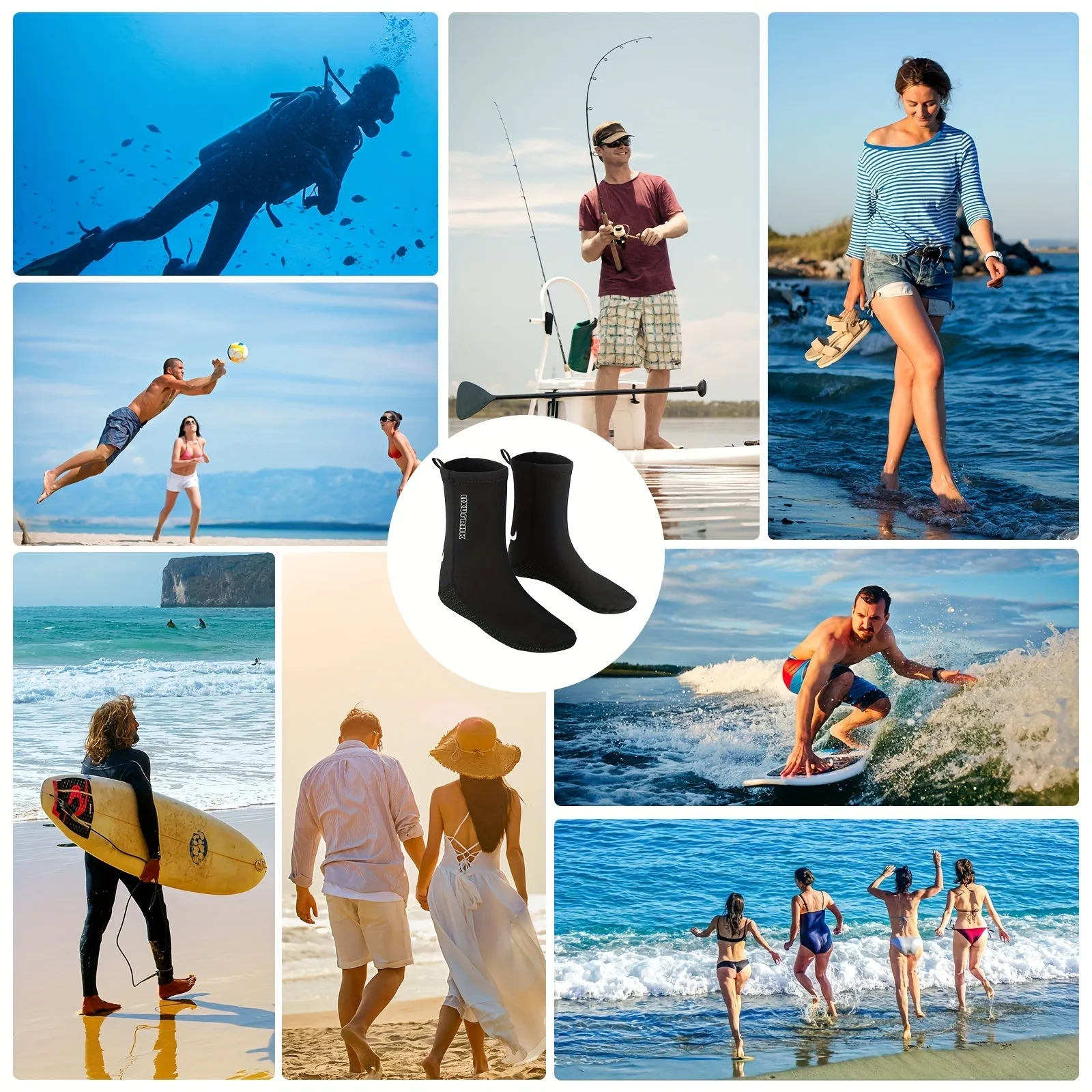 Elastic Neoprene Diving Socks for Water Sports Enthusiasts