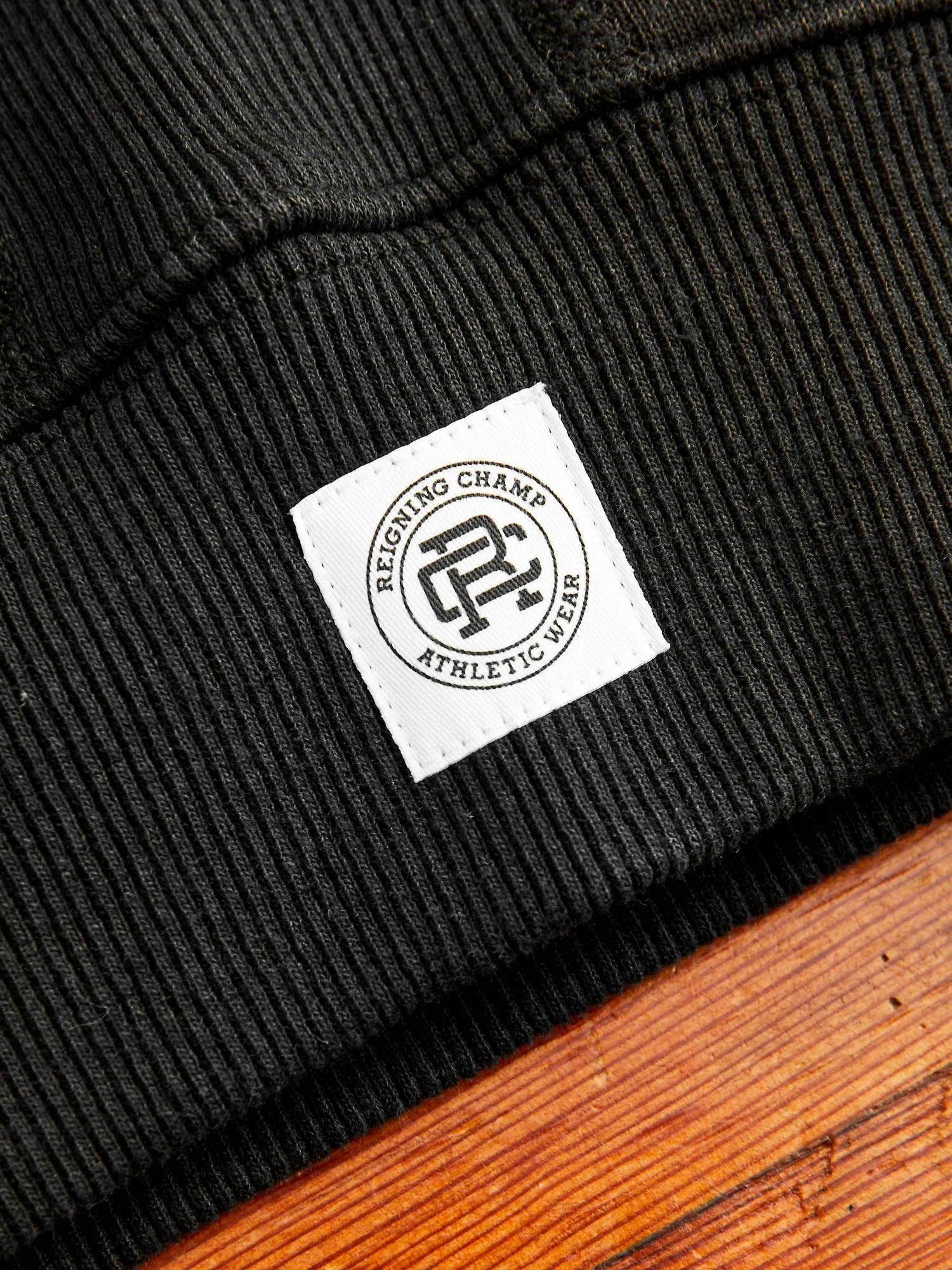 Heavyweight Fleece Full Zip Hoodie in Black