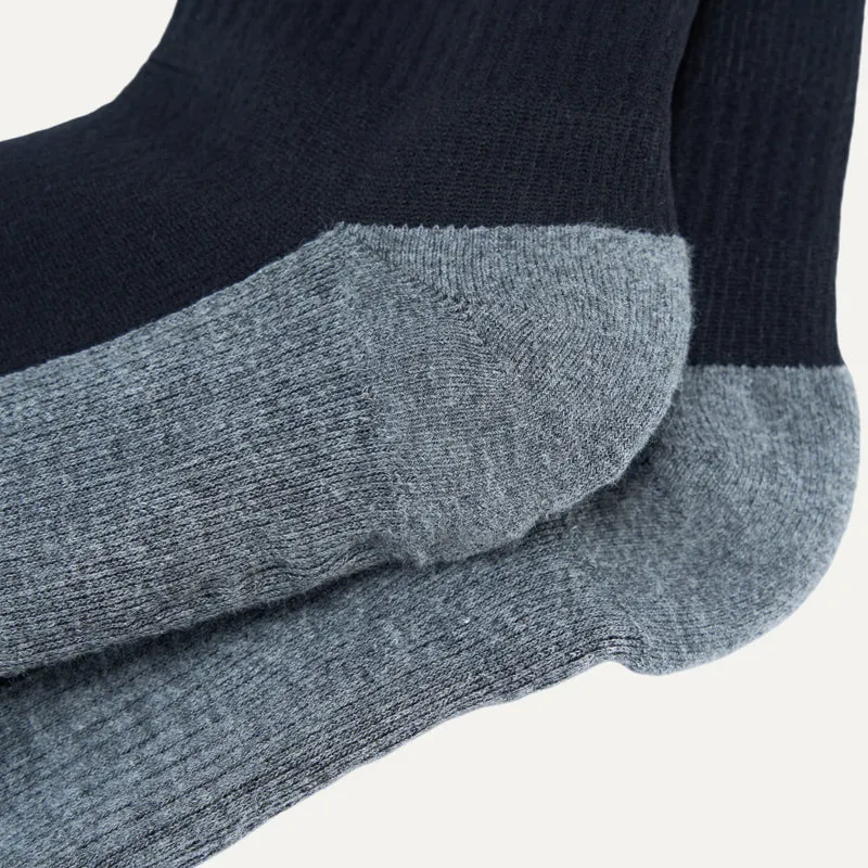 LEAKDRY Merino Wool Thermal Waterproof Socks Knee High Black&Grey