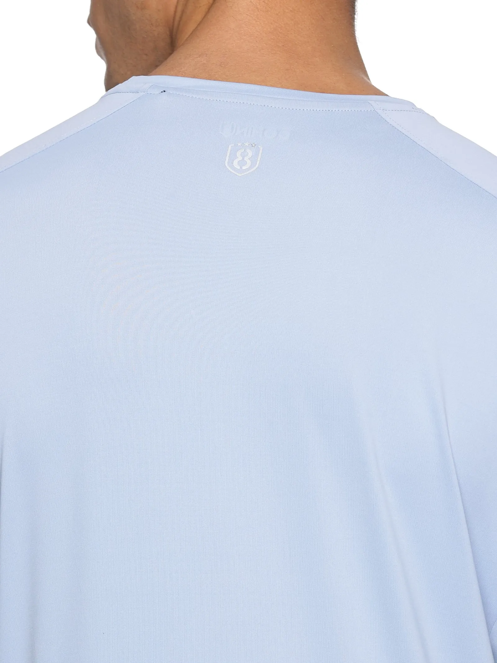 Men Kooltex Solid High Performance Half Raglan Sleeve (Sky Blue)