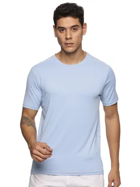 Men Kooltex Solid High Performance Half Raglan Sleeve (Sky Blue)