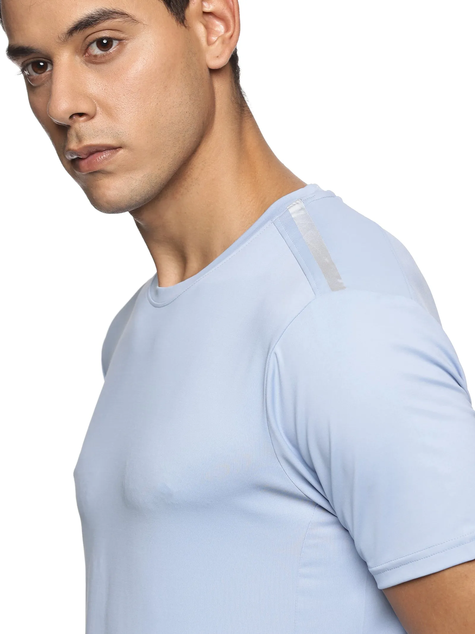 Men Kooltex Solid High Performance Half Raglan Sleeve (Sky Blue)