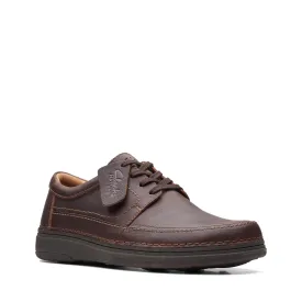 Men's Clarks Nature 5 Lo Color: Dark Brown Leather (WIDE WIDTH)