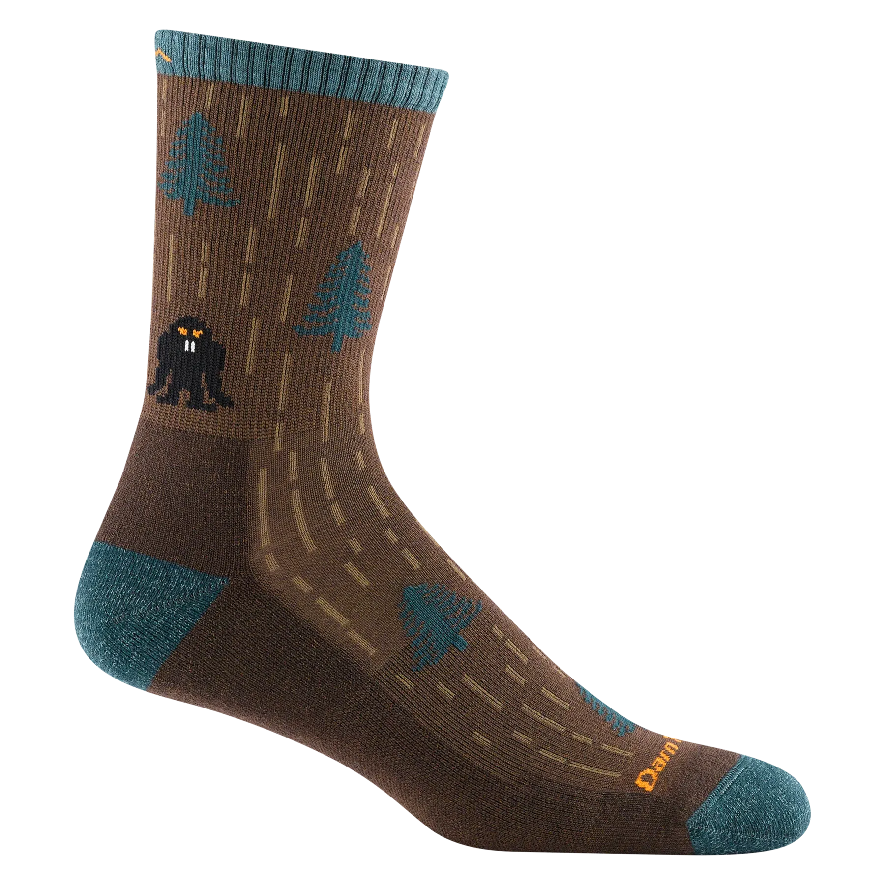 Men's Darn Tough Yarn Goblin Micro Crew Lightweight Hiking Sock Color: Earth