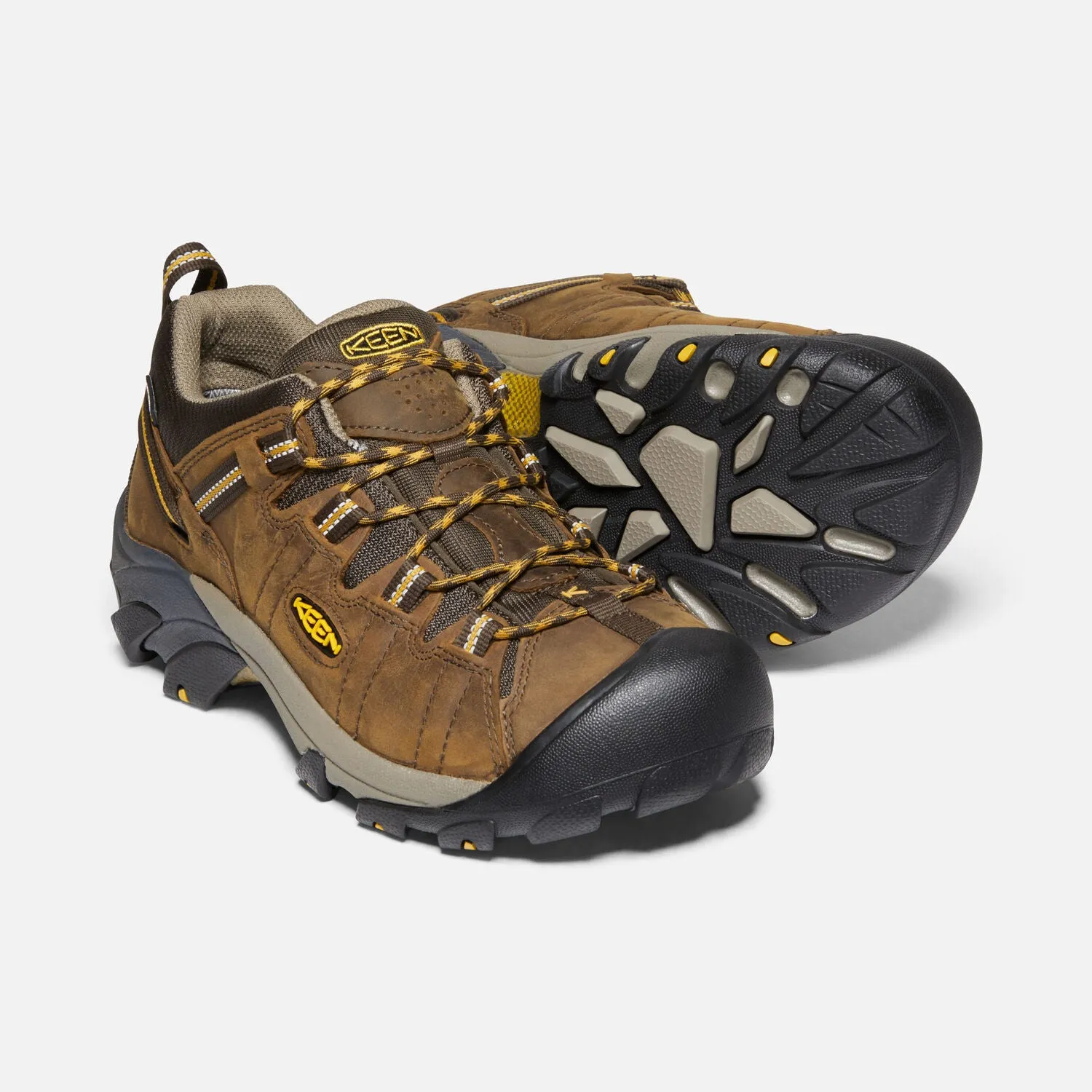 Men's Keen Targhee II Waterproof Color: Cascade Brown/ Golden Yellow (WIDE WIDTH)