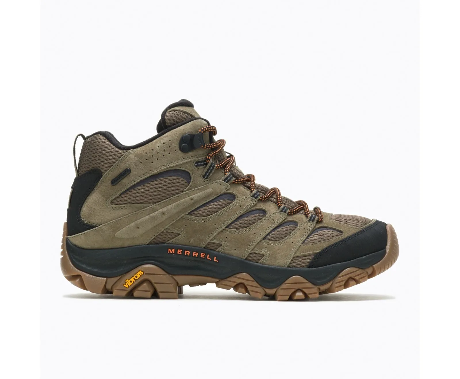 Men's Merrell Moab 3 Mid Waterproof Color: Olive / Gum