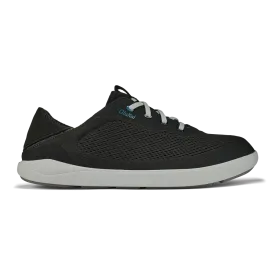 Men's Olukai Moku Pae No Tie Boat Shoes Color: Black/ Blue Coral