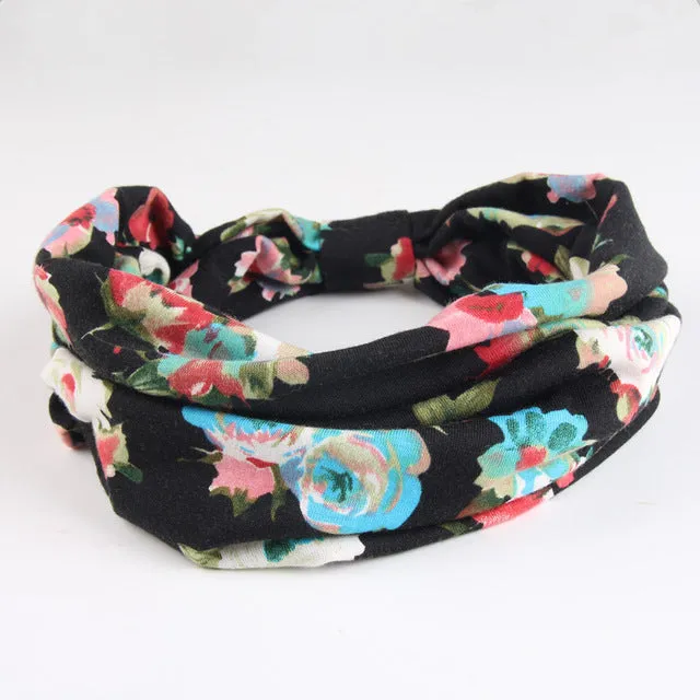 New variety of wear method Cotton Elastic Sports Headbands Wide Headband HB054