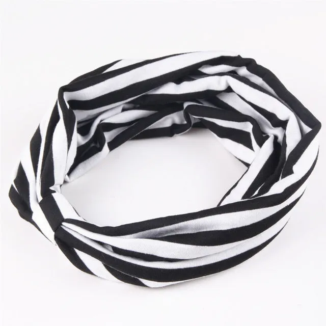 New variety of wear method Cotton Elastic Sports Headbands Wide Headband HB054