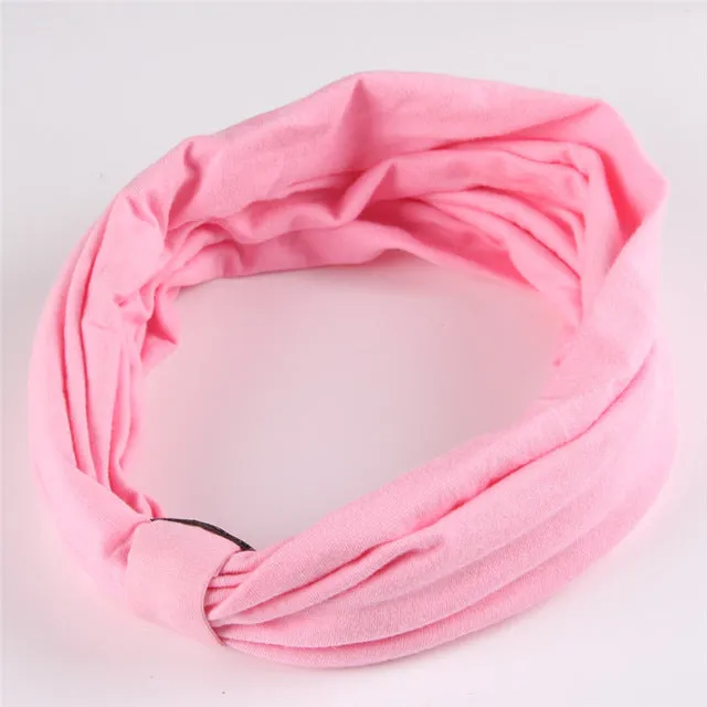 New variety of wear method Cotton Elastic Sports Headbands Wide Headband HB054