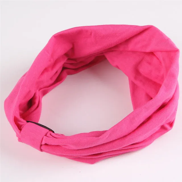 New variety of wear method Cotton Elastic Sports Headbands Wide Headband HB054