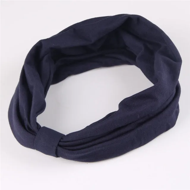 New variety of wear method Cotton Elastic Sports Headbands Wide Headband HB054