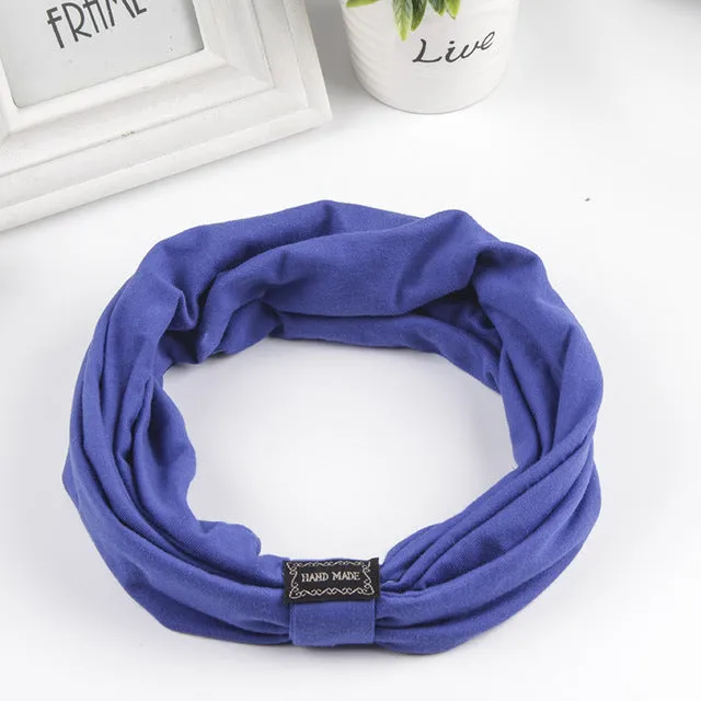 New variety of wear method Cotton Elastic Sports Headbands Wide Headband HB054