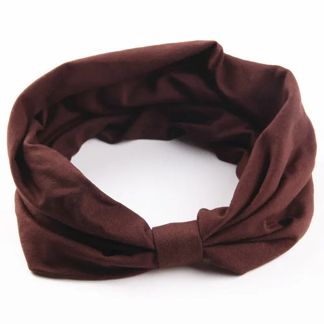 New variety of wear method Cotton Elastic Sports Headbands Wide Headband HB054