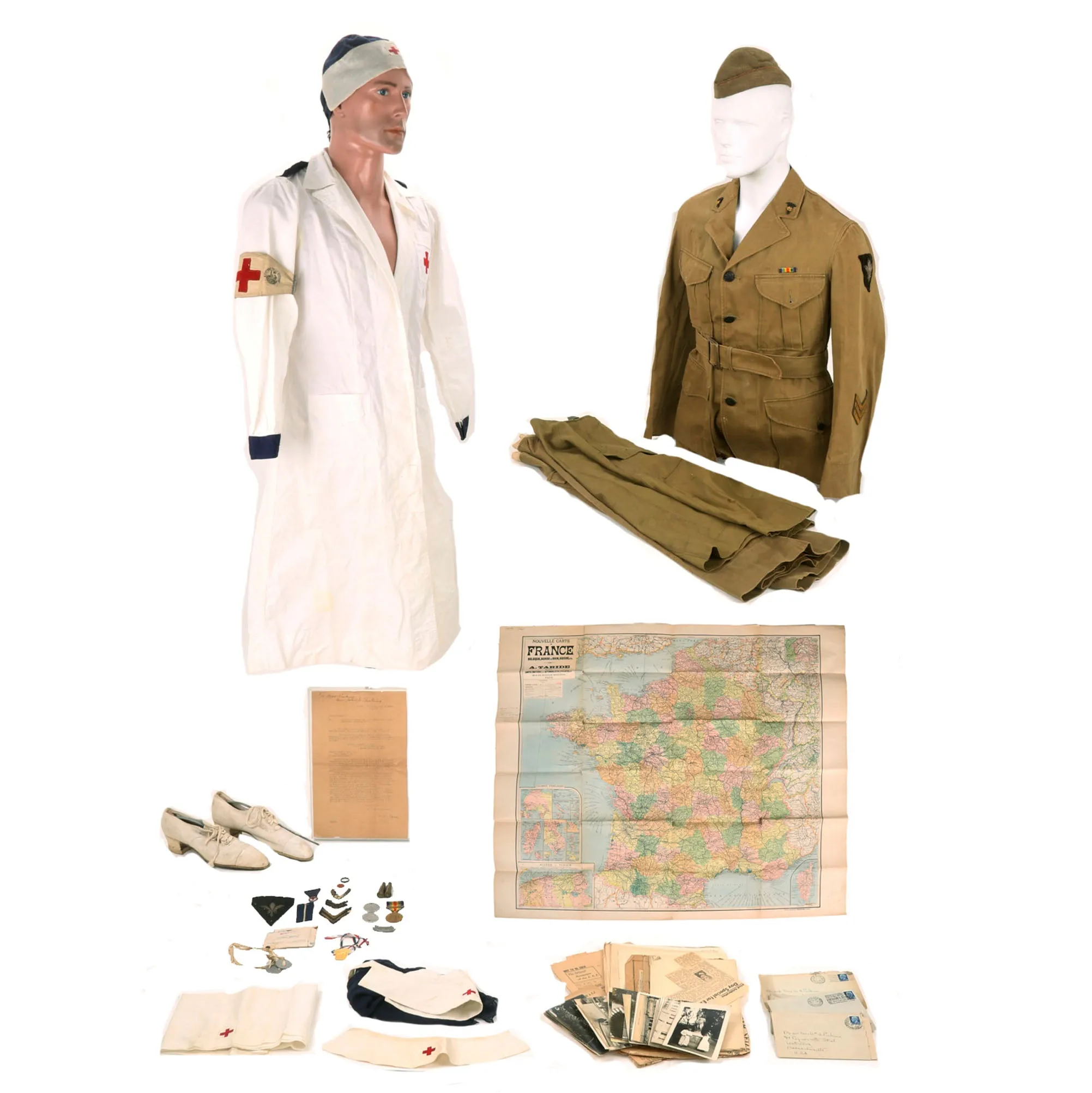 Original Identified WWI US American Army Nurse Corps Nurse’s Uniform & Ephemera Grouping - Martha Elizabeth Perkins