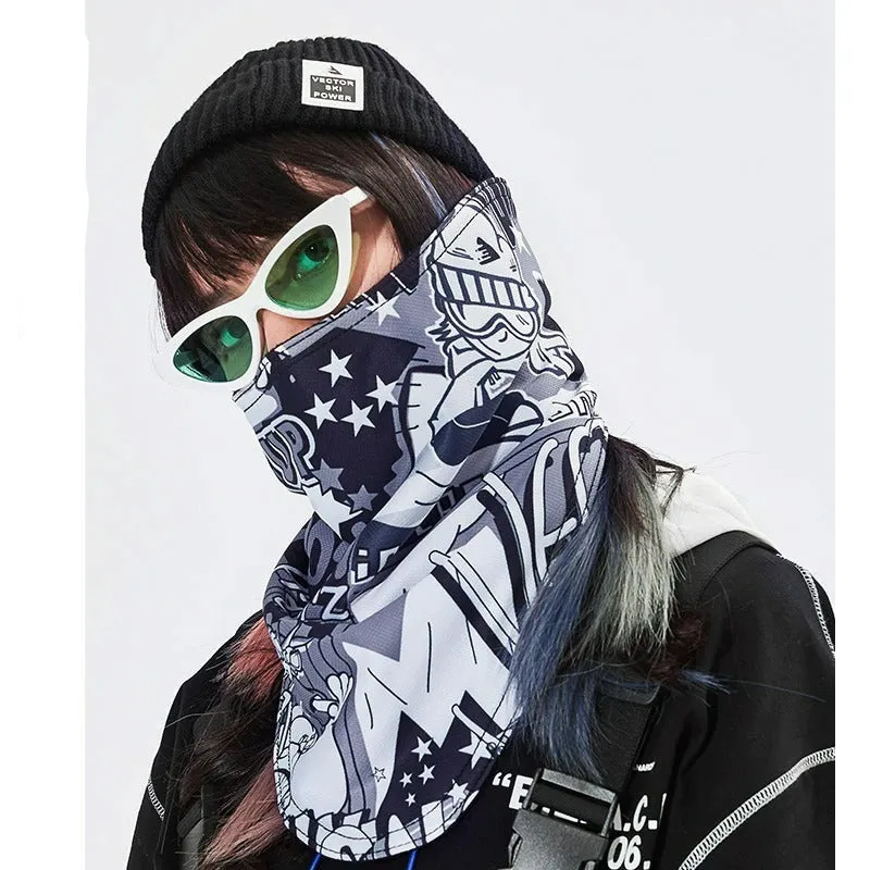 Triangular Full Face Windproof Skiing Scarf