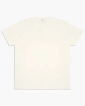 Velva Sheen 14/1 Pigment S/S Henley Tee - Off White