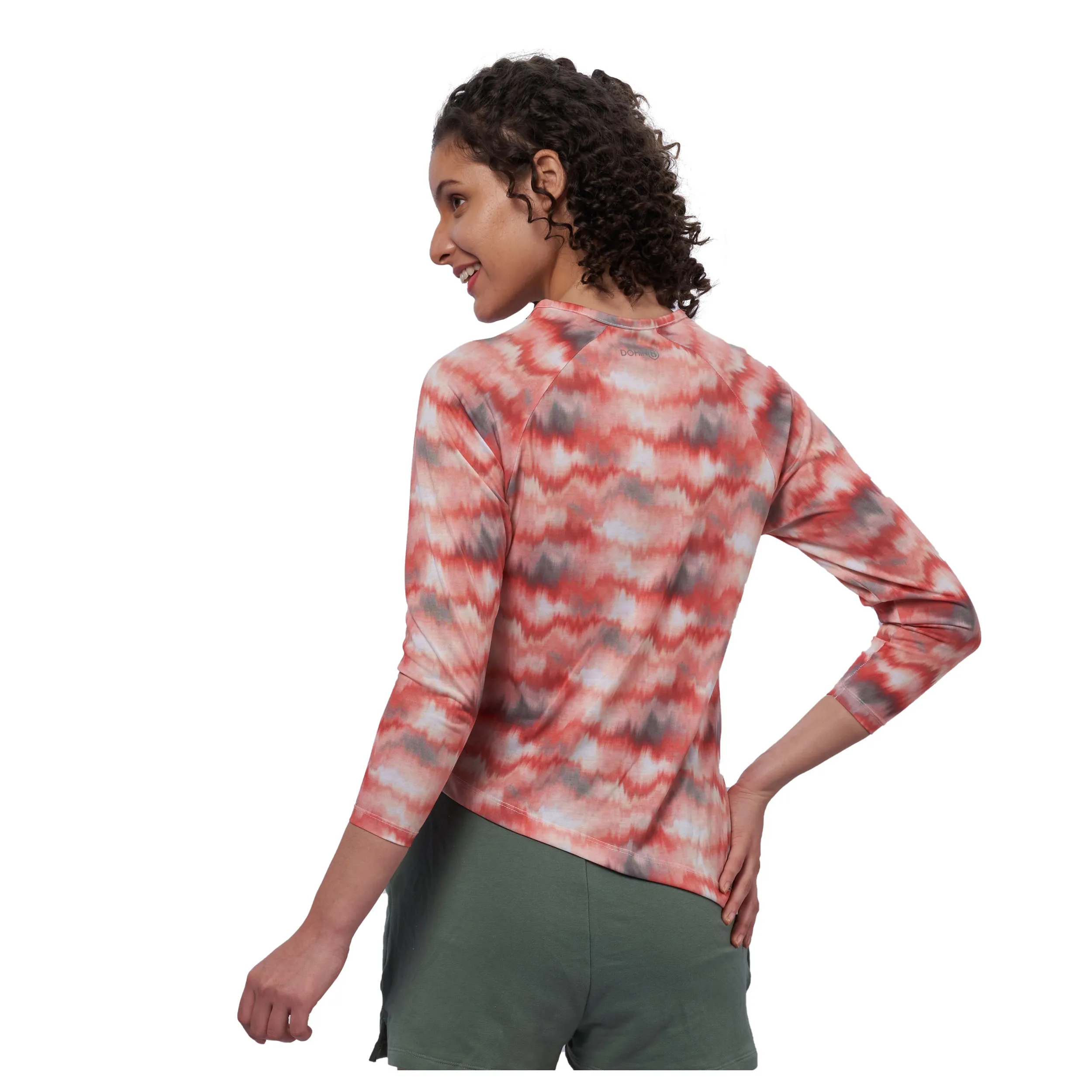 Women's Tie-Dye Raglan Full sleeve Asymmetrical Top