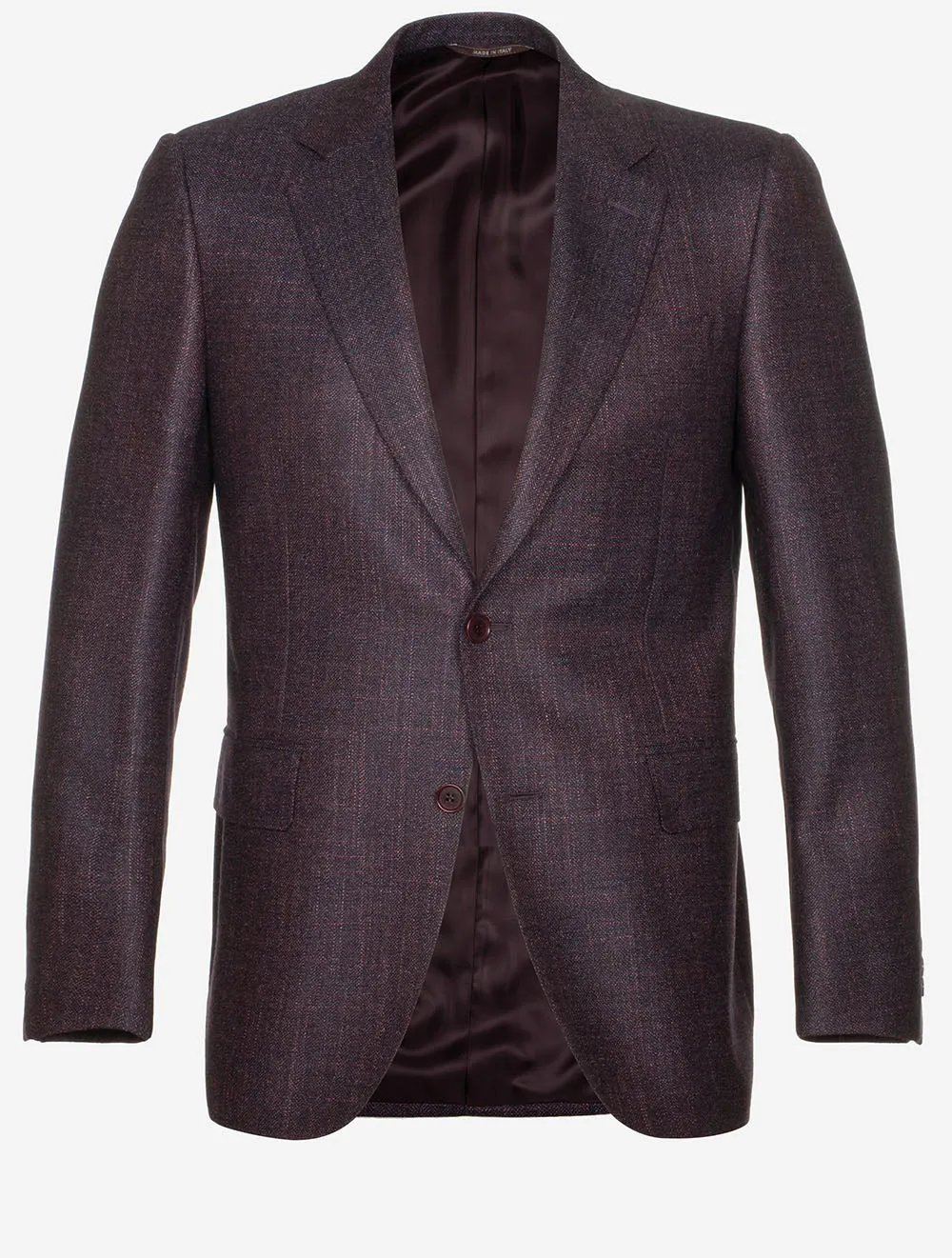 Wool Silk Cashmere Blazer Wine